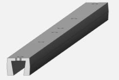 Aluminum extrusion and nylon injection molding parts